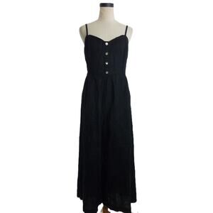 NWT Madewell Sleeveless Wide Leg Jumpsuit in 100% Linen Size 12